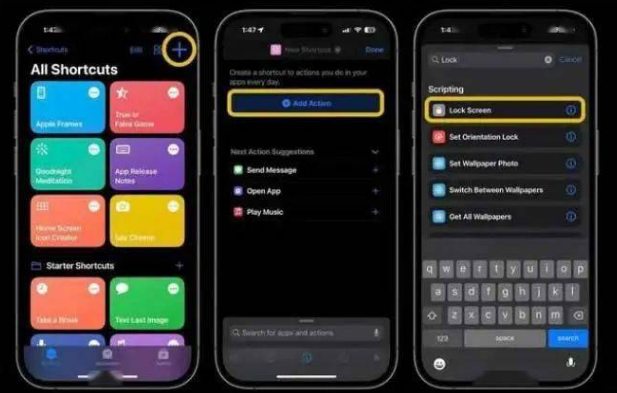 兴山苹果14锁屏维修店分享iPhone14升级iOS16.4后如何创建锁屏快捷方式 